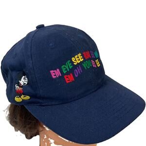 Vintage Disney Goofy Hat Co Mickey Mouse Snapback Hat Navy Cap Embroidered